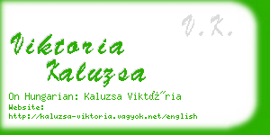 viktoria kaluzsa business card